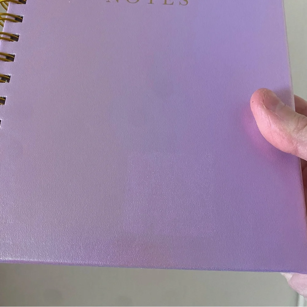 Iridescent Lilac Purple Pastel Rainbow Spiral Bound Lined Journal Notebook